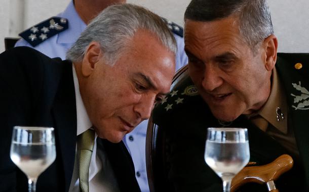 Michel Temer e o general Eduardo Villas Bôas
