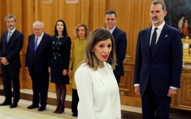 Ministra do Trabalho da Espanha, Yolanda Díaz, em Madri