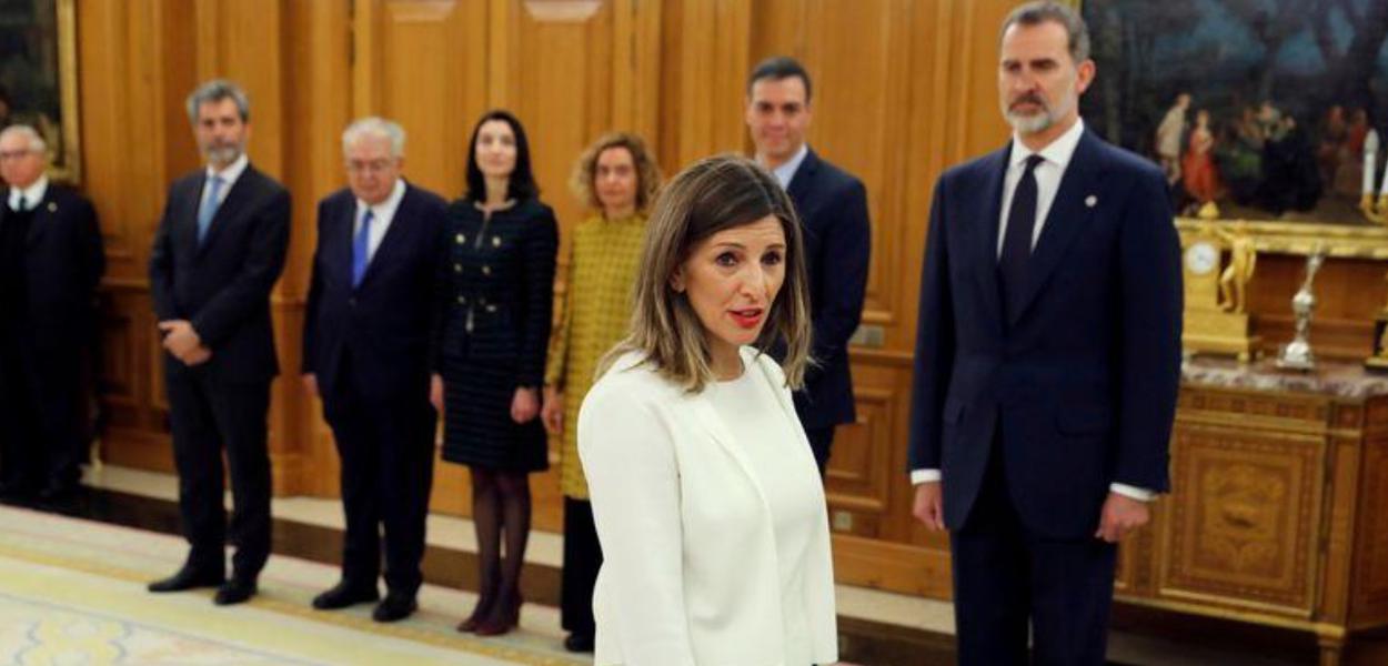 Ministra do Trabalho da Espanha, Yolanda Díaz, em Madri