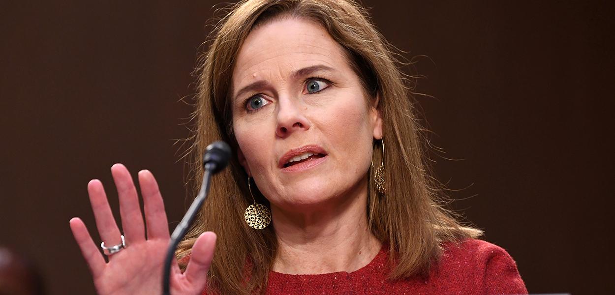 Juíza Amy Coney Barrett em audiência no Senado dos EUA 13/10/2020