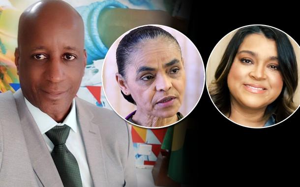 Presidente da Fundação Palmares, Sérgio Camargo, ex-ministra Marina Silva e a cantora Preta Gil