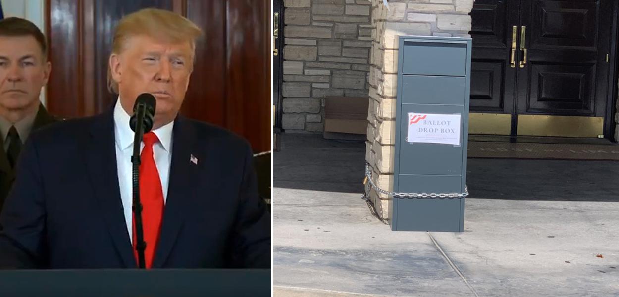 Donald Trump e urna falsa
