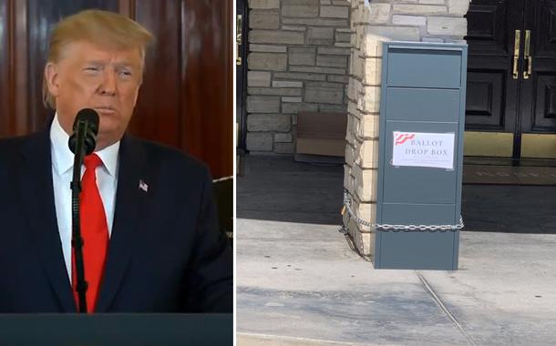 Donald Trump e urna falsa