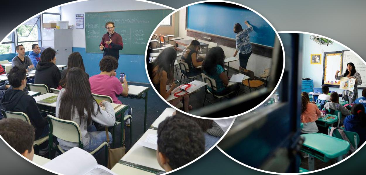 Professores em sala de aula
