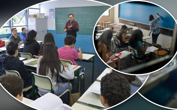 Professores em sala de aula
