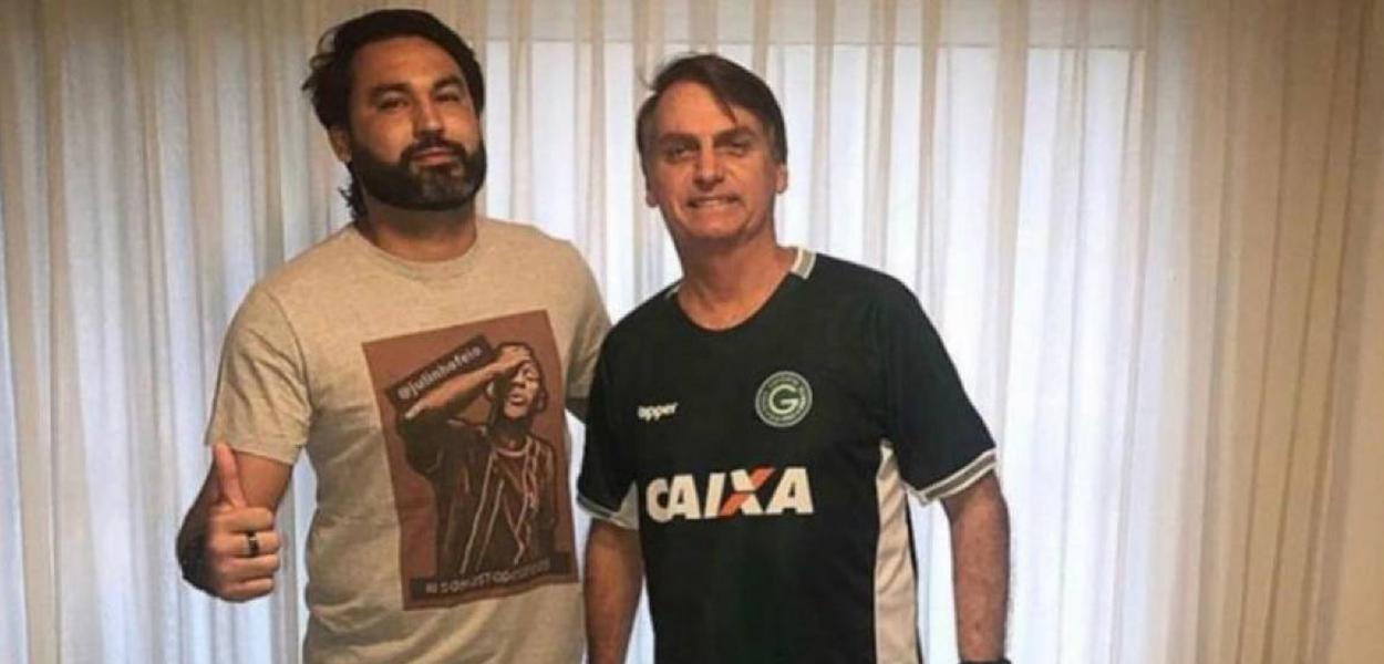 Léo Índio (à esq.) e Jair Bolsonaro