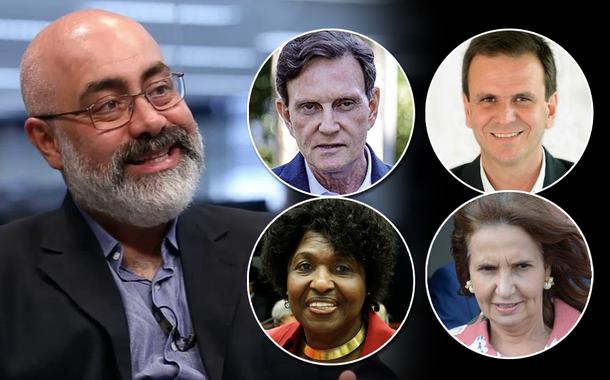 Cláudio Couto, Marcelo Crivella, Eduardo Paes, Benedita da Silva e Marta Rocha