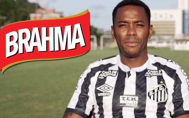 Logo da Brahma e Robinho