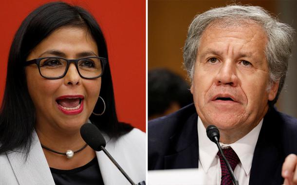 Delcy Rodríguez e Luis Almagro