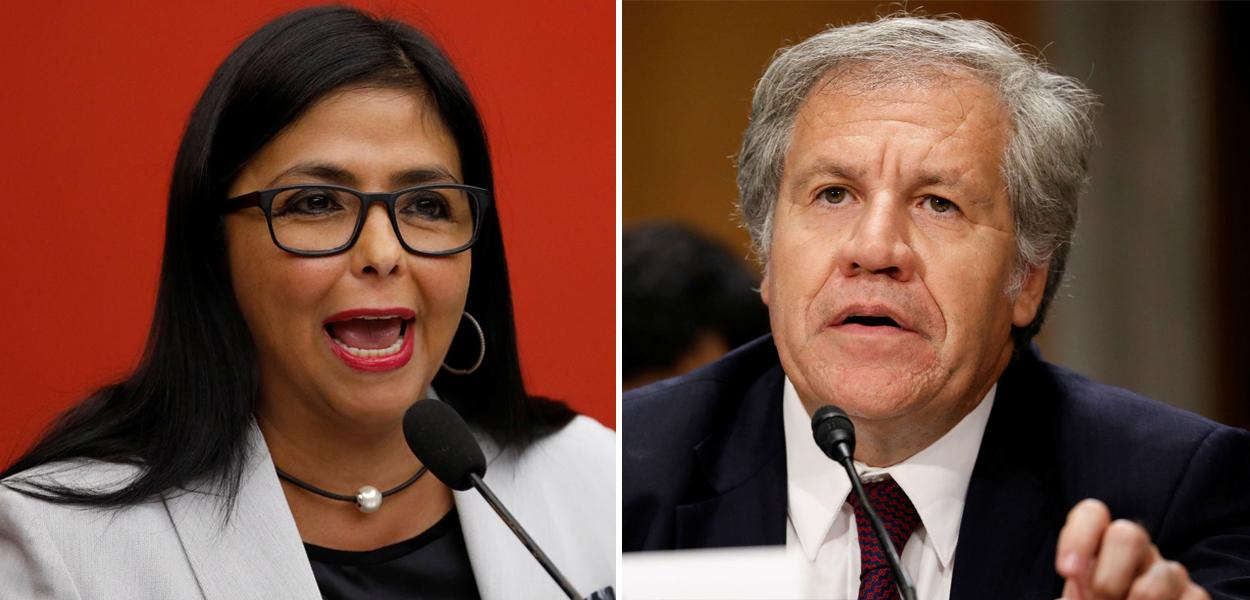 Delcy Rodríguez e Luis Almagro