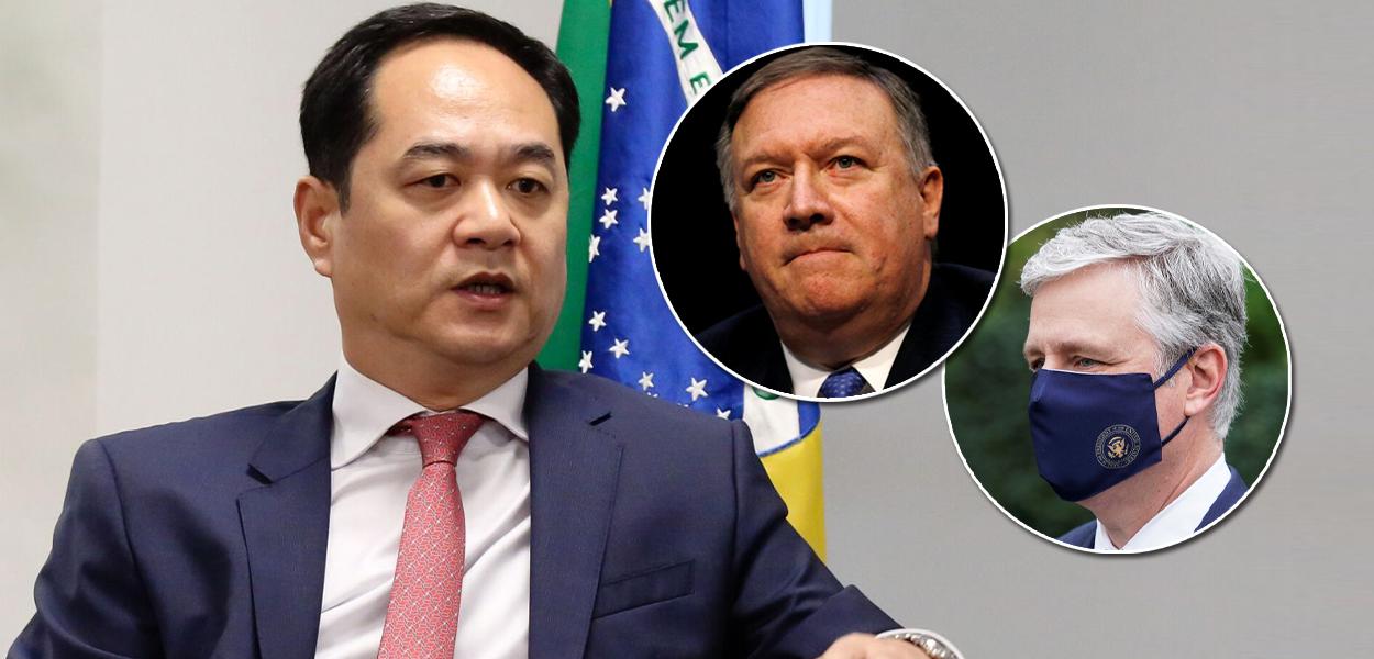 Yang Wanming, Mike Pompeo e Robert O'Brien