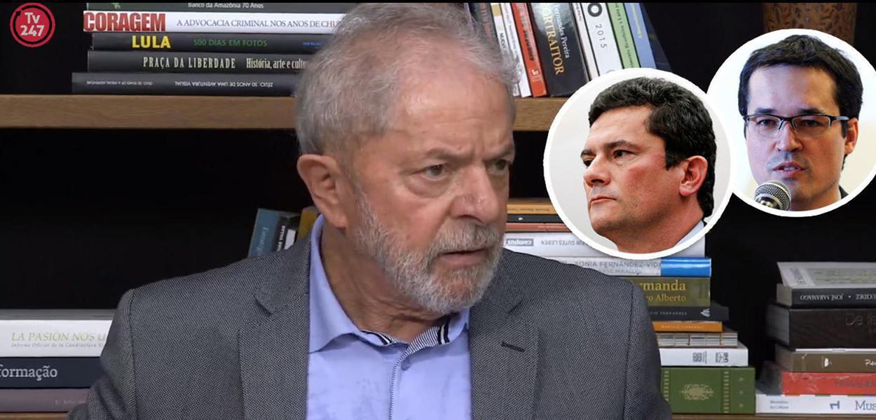 Lula, Sérgio Moro e Deltan Dallagnol
