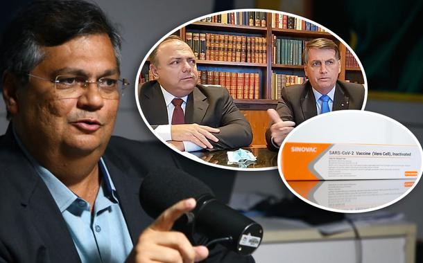 Flávio Dino, Pazuello com Bolsonaro e Coronavac