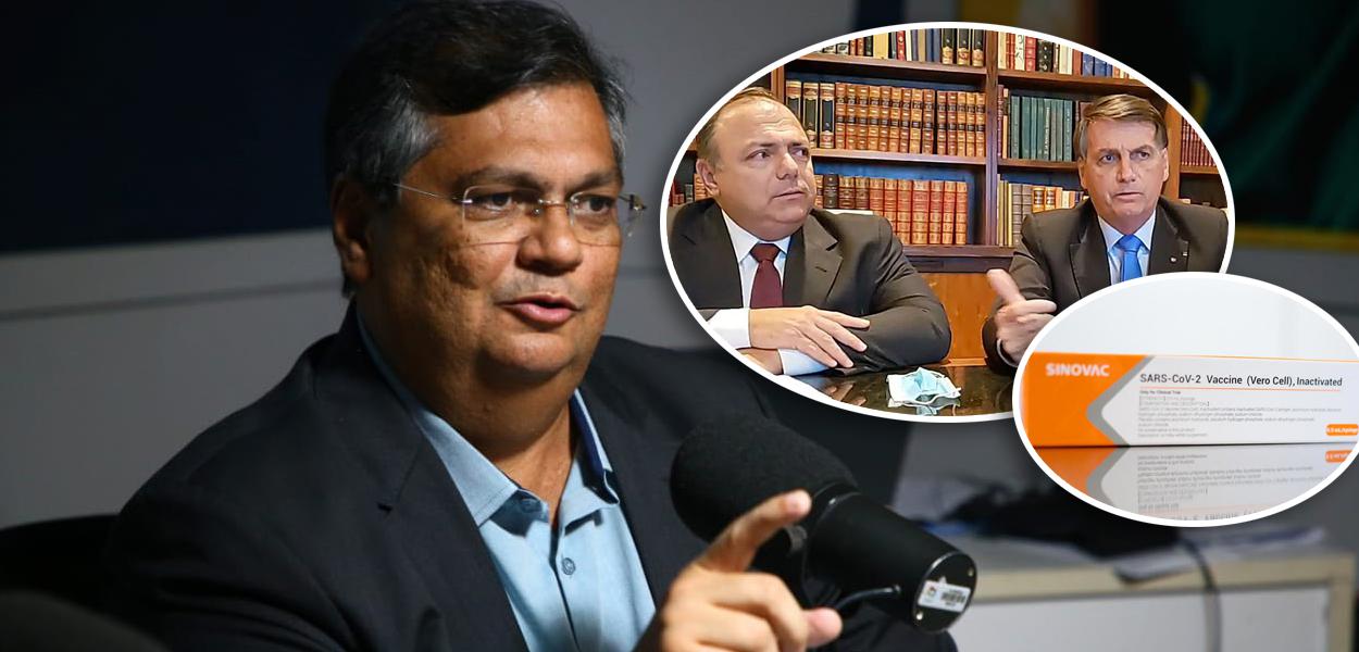 Flávio Dino, Pazuello com Bolsonaro e Coronavac