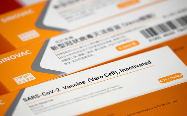 Caixas com potencial vacina da chinesa Sinovac contra Covid-19 em Pequim. 24/09/2020
