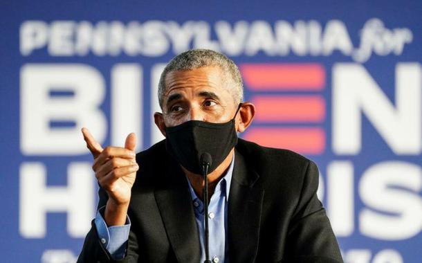 Ex-presidente dos EUA Barack Obama em ato de campanha para Joe Biden 21/10/2020