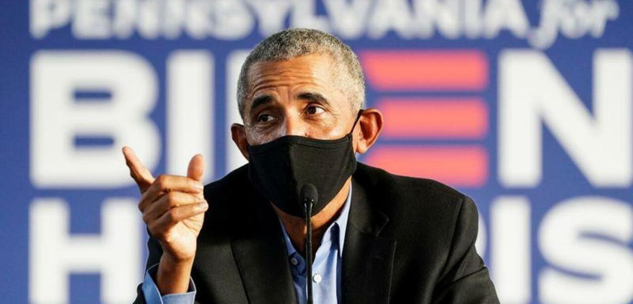 Ex-presidente dos EUA Barack Obama em ato de campanha para Joe Biden 21/10/2020