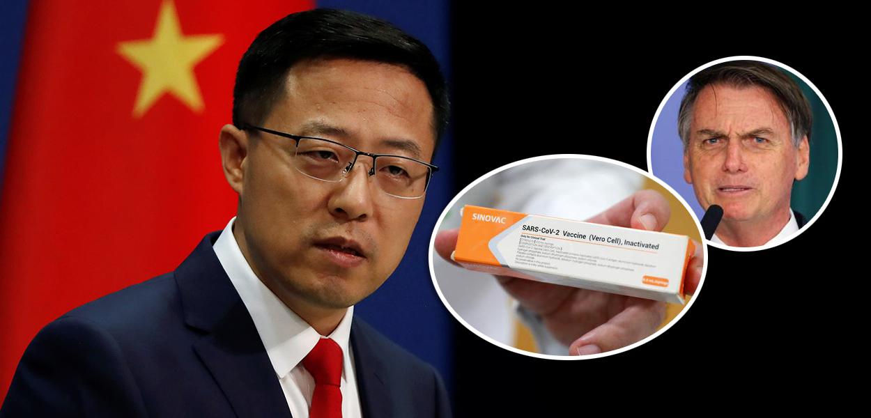 Zhao Lijian, CoronaVac e Bolsonaro
