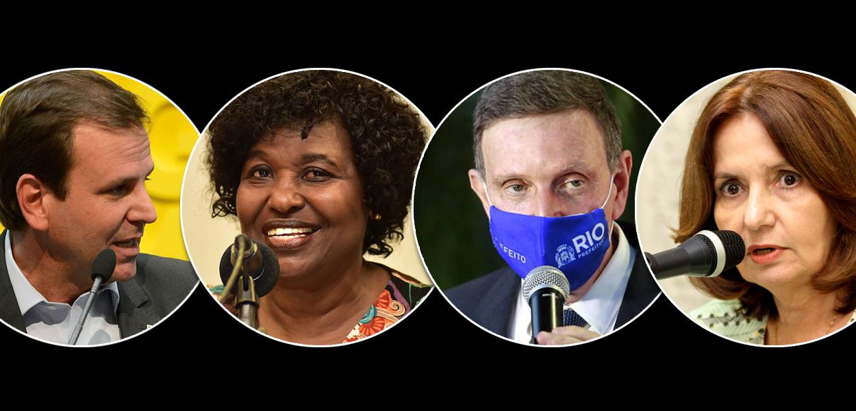 Eduardo Paes, Benedita da Silva, Marcelo Crivella e Martha Rocha