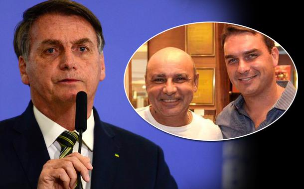 Jair Bolsonaro, Fabrício Queiroz e Flávio Bolsonaro