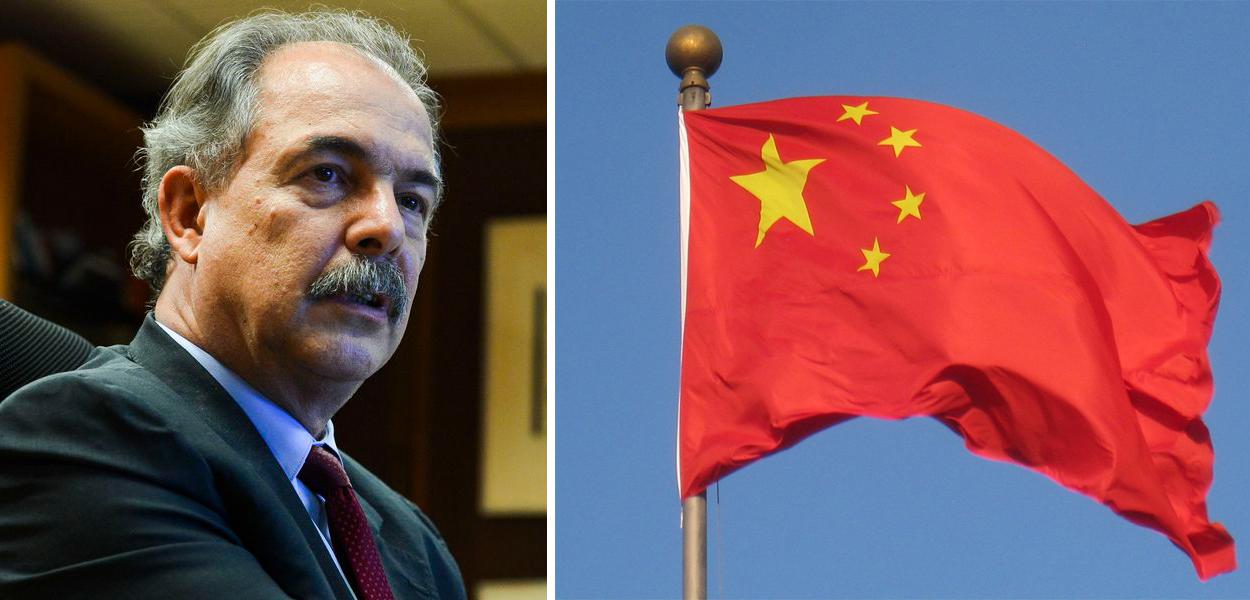 Aloizio Mercadante e bandeira da China