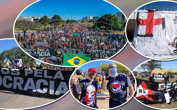 Manifestações de movimentos sociais antifascistas