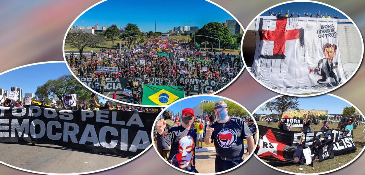 Manifestações de movimentos sociais antifascistas