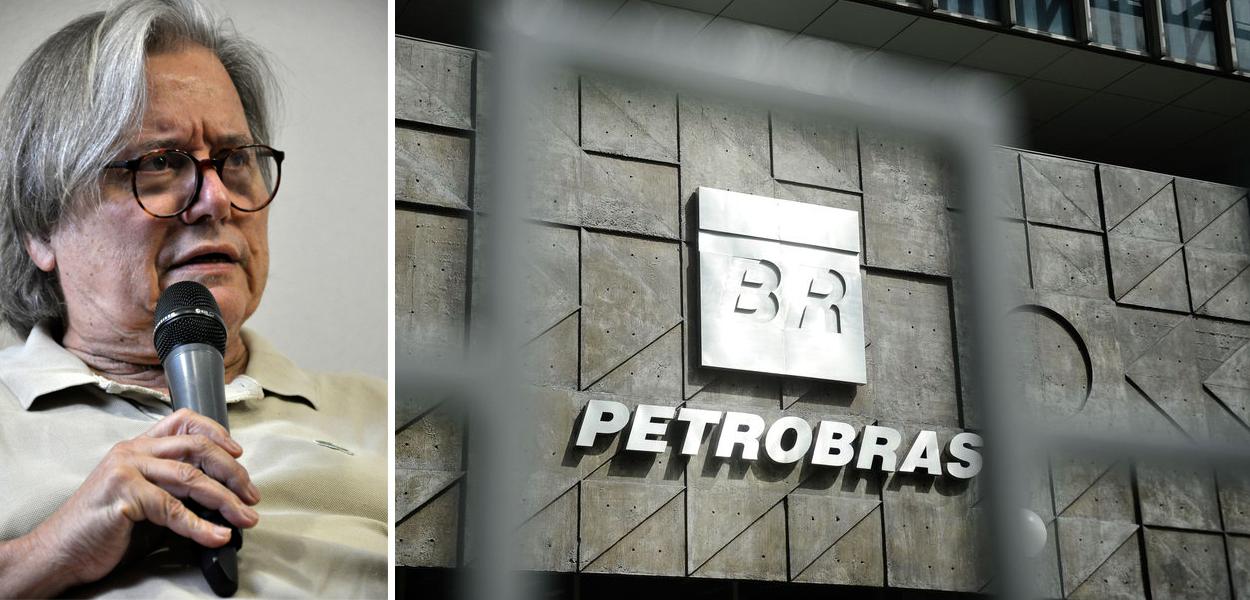 Paulo Moreira Leite e fachada da Petrobras