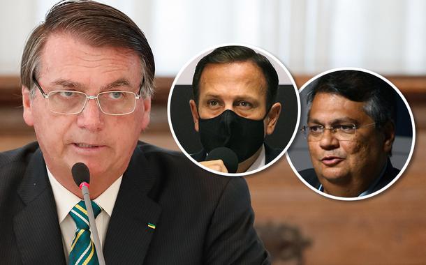 Bolsonaro, João Doria e Flávio Dino