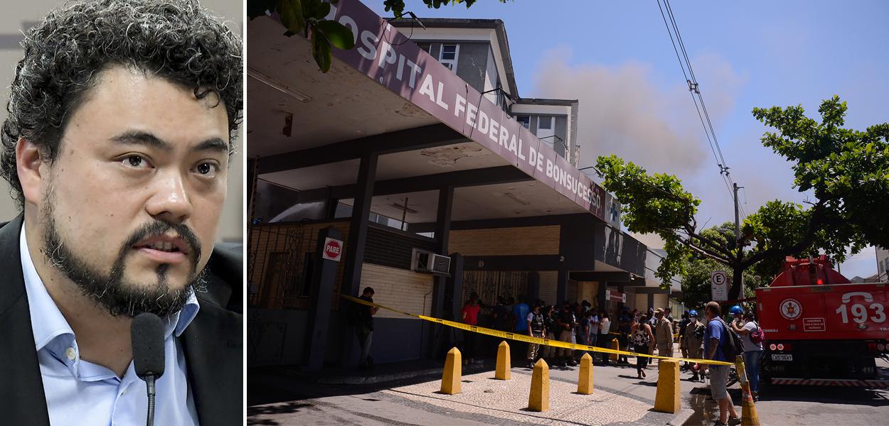 Sakamoto e incêndio no hospital de Bonsucesso