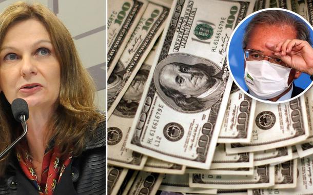 Ana Paula Vescovi, cédulas de dólar e Paulo Guedes