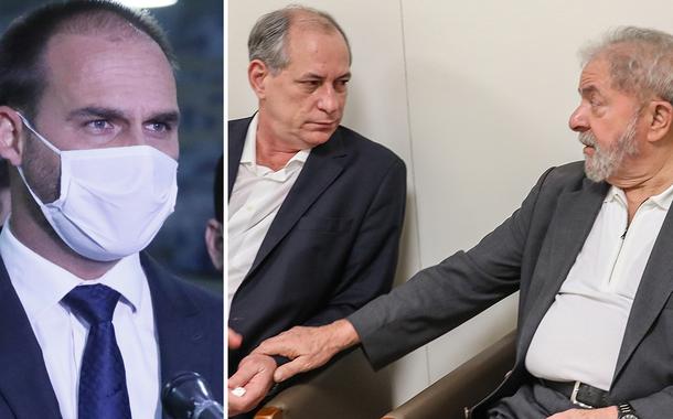 Eduardo Bolsonaro e Ciro Gomes com Lula