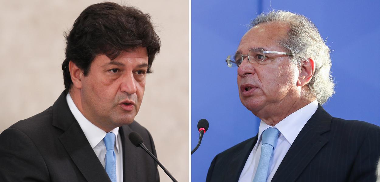Luiz Henrique Mandetta e Paulo Guedes