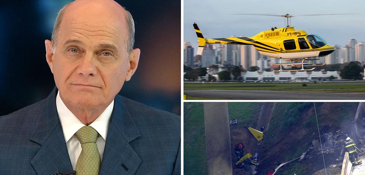 Jornalista Ricardo Boechat foi vítima de acidente de helicóptero em fevereiro do ano passado