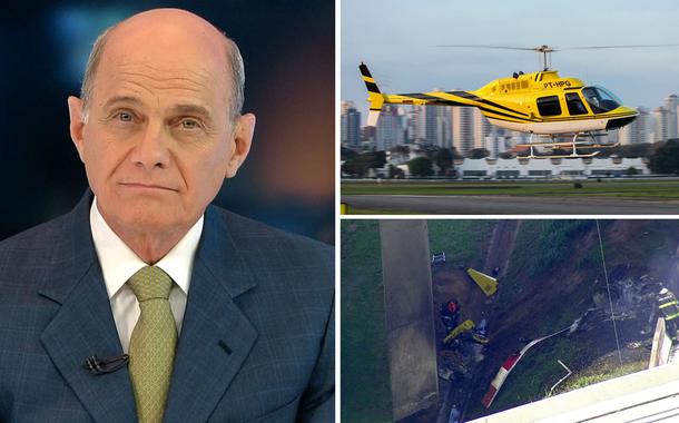 Jornalista Ricardo Boechat foi vítima de acidente de helicóptero em fevereiro do ano passado