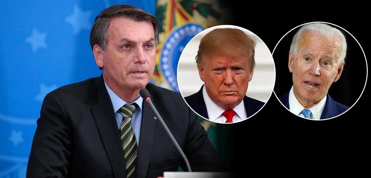 Jair Bolsonaro, Donald Trump e Joe Biden