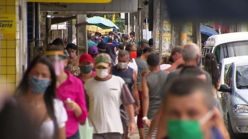 Aglomeração no centro do Recife