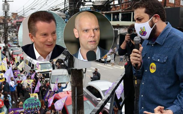 Celso Russomanno, Bruno Covas e Guilherme Boulos