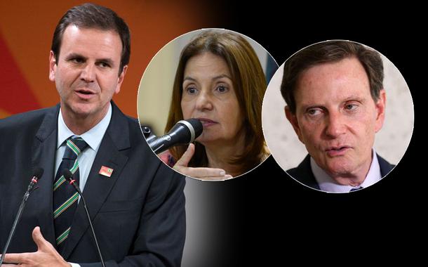 Eduardo Paes, Martha Rocha e Marcelo Crivella