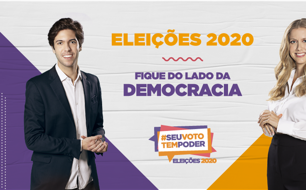 Caio Coppola e Gabriela Prioli em propaganda do TSE