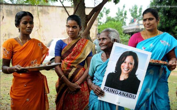 Indianas celebram vitória de Kamala Harris nos EUA