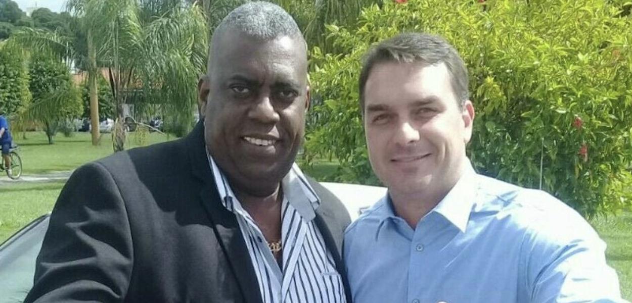 André Antonio Lopes do Nascimento e Flávio Bolsonaro