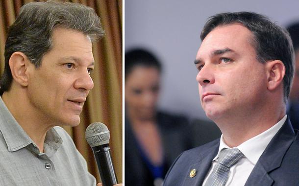 Fernando Haddad e Flávio Bolsonaro