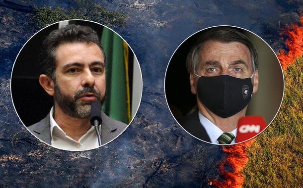 Márcio Astrini, do Observatório do Clima, e Jair Bolsonaro