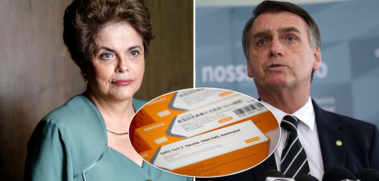 Dilma Rousseff e Jair Bolsonaro | vacina