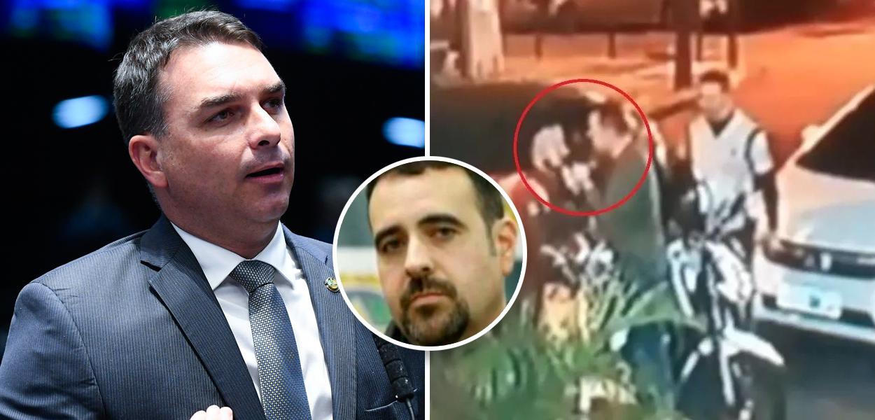 Flávio Bolsonaro e Luiz Augusto Mattos Braga