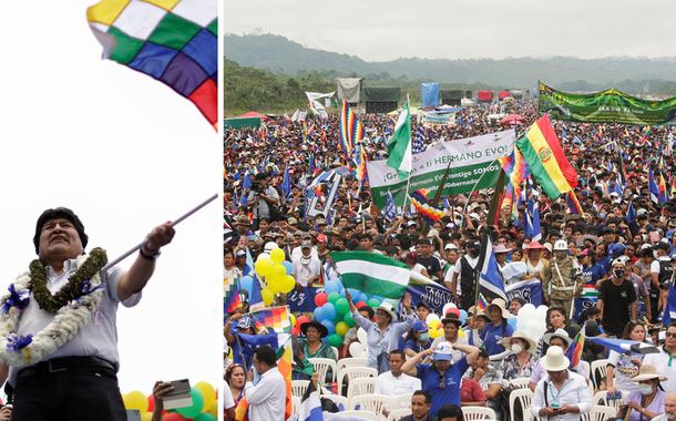 Evo Morales chega a cidade de Chimore, em Cochabamba, um ano depois de ter se exilado fora da Bolívia nesta quarta-feira (11) .