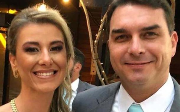 Fernanda e Flávio Bolsonaro