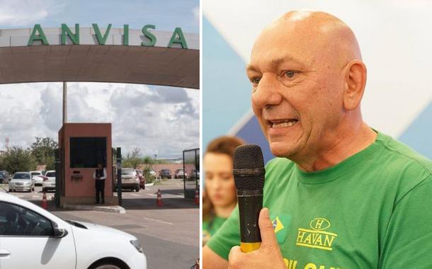 Fachada da ANVISA e Luciano Hang