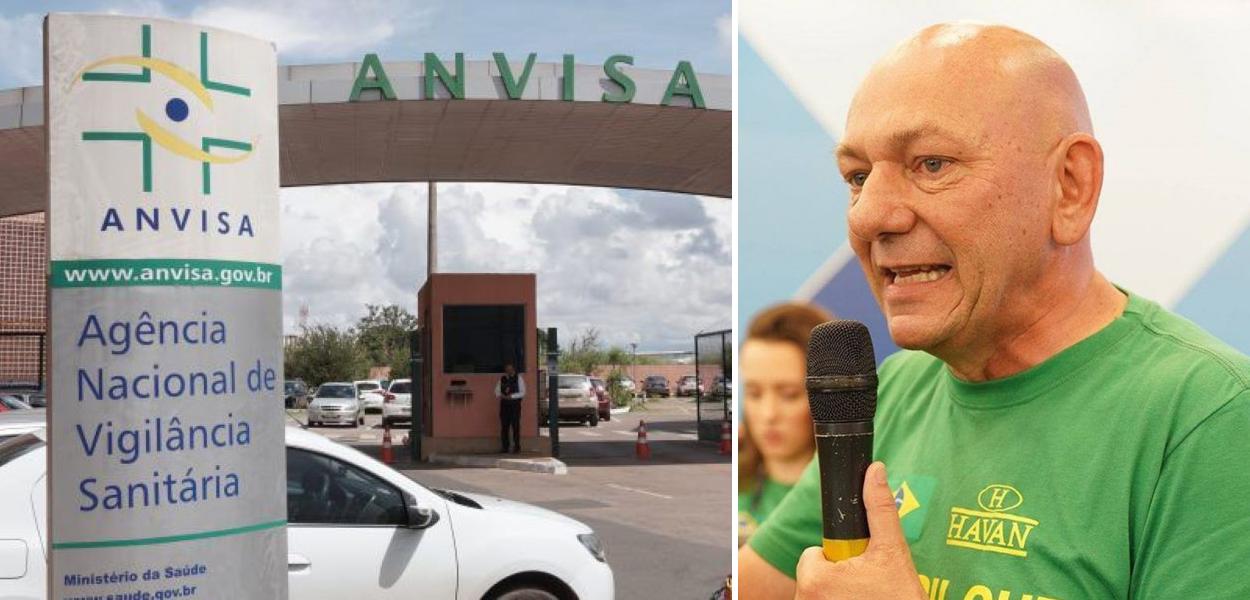 Fachada da ANVISA e Luciano Hang